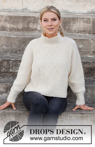 218-3 Ice Castles Sweater by DROPS Design